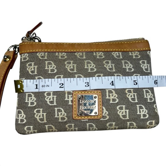 Dooney & Bourke Tan and Brown Monogram Wristlet - Picture 14 of 16